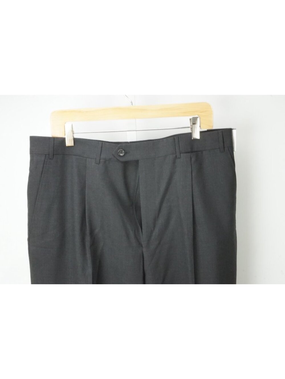 Corneliani Master Charcoal Gray 100% Wool Dress Pants Sz 52R EU BRAND NEW